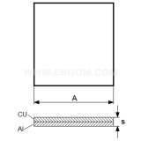 Dimension drawing — Aluminium-copper plates, LMA type
