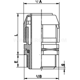Dimension drawing — Fitting for WTG protective conduits, WPD type