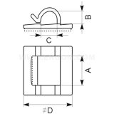 Dimension drawing — Fasteners, E31, E32 type
