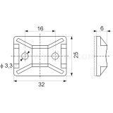 Dimension drawing — Fasteners, E8 type - E8S     (100 PCS)