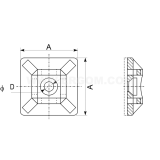 Dimension drawing — Fasteners, E9 type - E91S     (100 PCS)