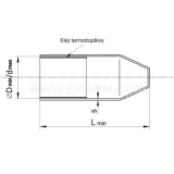 Dimension drawing — Kapturki termokurczliwe typu TZK