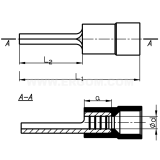 Dimension drawing — Insulated pin terminals, KII...PC type