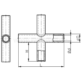 Dimension drawing — Łączniki kablowe typu KX