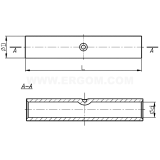 Dimension drawing — Tubular thin-walled cable connectors, 2ZA type