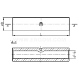 Dimension drawing — Tubular thick-walled cable connectors, KLA type