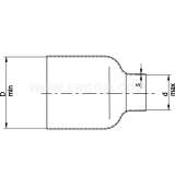 Dimension drawing — Heat-shrink tubes, TCR type