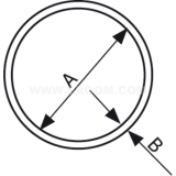 Dimension drawing — Insulating fiberglass tubes, OSKS type