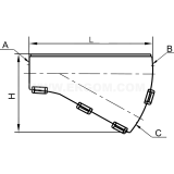 Dimension drawing — Łącznik rozgałęźnik typu LR