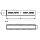 Dimension drawing — Non-tension compression tubular cable connectors, LA... type