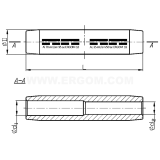 Dimension drawing — Non-tension compression reducing tubular cable connectors , LAW…/… type