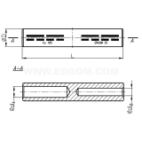 Dimension drawing — Non-tension compression reducing tubular cable connectors with barrier, LMP.../... type