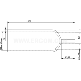 Dimension drawing — Heat-shrink breakouts, PT type