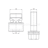 Dimension drawing — Three fold split manual punching dies N3W