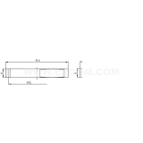 Dimension drawing — Nut for metal glands, MDN...ST type