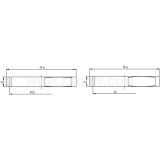 Dimension drawing — Nut for metal glands, MDN type