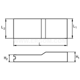 Dimension drawing — Insulating cover for straight female push-on connectors, ONZ…type