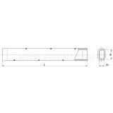 Dimension drawing — Mechanically loadable connectors for AL overhead power lines, ZLA type
