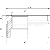 Dimension drawing — Reducer, MDR...M/M type
