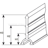 Dimension drawing — Separators of wire groups in ducts, SES, SESG type
