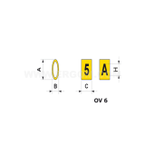 Dimension drawing — System of cable and bundle marking, OV 6 type