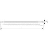Dimension drawing — Double loop cable ties, TKG type
