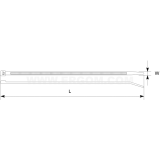 Dimension drawing — Cable ties, TK ... BK type