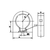 Dimension drawing — Holder for WTE pipe fixing, URO type
