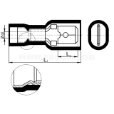 Dimension drawing — Wsuwki całkowicie izolowane typu WCI