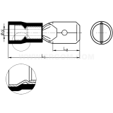 Dimension drawing — Wsuwki izolowane typu WI...PCV