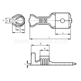 Dimension drawing — Wsuwki konektorowe typu WR
