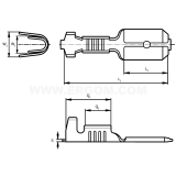 Dimension drawing — Wsuwki konektorowe typu W
