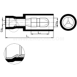 Dimension drawing — Wtyki całkowicie izolowane typu WCI…