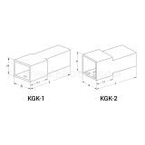 Dimension drawing — Housing of connector socket , KGK type