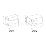Dimension drawing — Housing of connector socket , KGK type