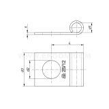 Dimension drawing — Flag terminals, KOF type