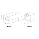 Dimension drawing — Housing of connector plug , KWK type