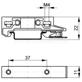 Dimension drawing — Mounting bracket, WM-35 type
