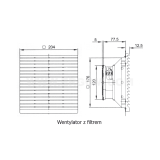 Dimension drawing — Wentylator WRF 105/24