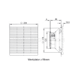 Dimension drawing — Wentylator WRF 105/230