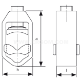 Dimension drawing — Double V-clamps, VD type