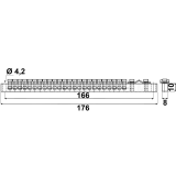 Dimension drawing — Brass protective ground terminals, MZO 24x10/35 type, mounted directly to the base
