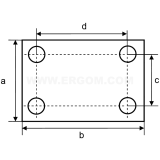 Dimension drawing — Zaciski śrubowe do łączenia szyn typ F
