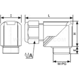 Dimension drawing — Elbow, KDD, KDD...M type
