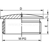 Dimension drawing — Hole plug, MDZW, MDZW...M type