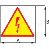 Dimension drawing — Self-adhesive markers, ZS...LIGHTNING type