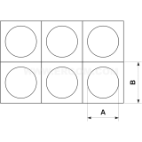 Dimension drawing — Self-adhesive markers, ZS D 20 type