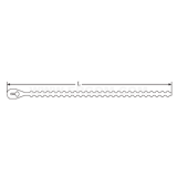 Dimension drawing — Bead cable ties, OK type