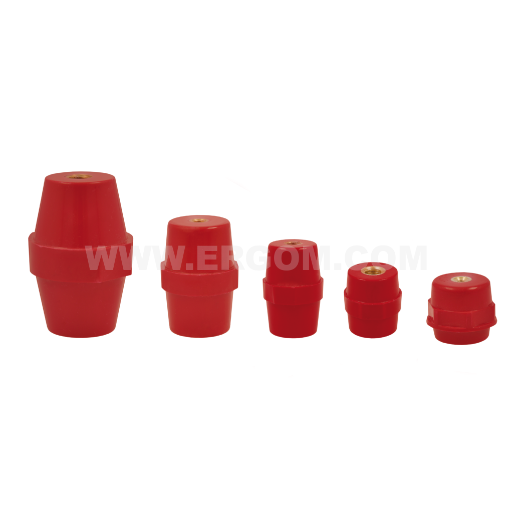 Insulators and cable holders for rails and cables