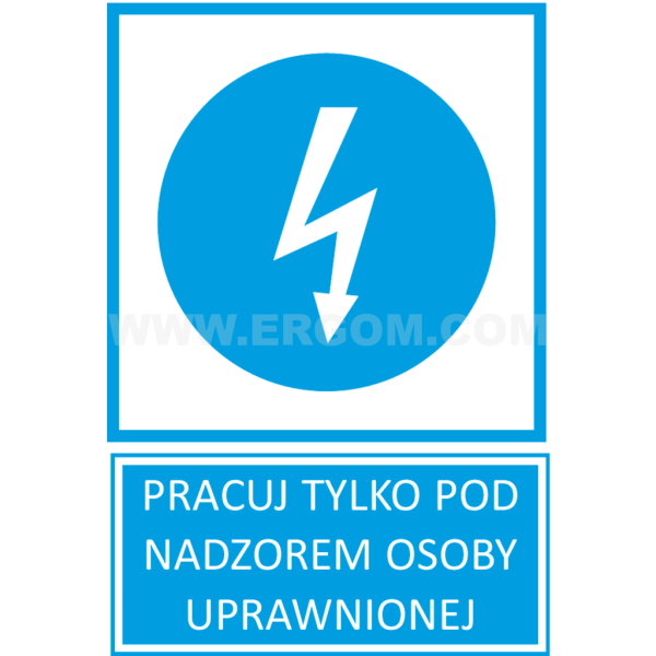 TZN - PRACUJ TYLKO POD NADZOREM OSOBY UPOWAŻNIONEJ"